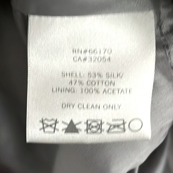 Anthropologie Hitherto Silk Cotton Beribbone Fit and Flare Pewter Gray Dress 4 - Picture 13 of 13